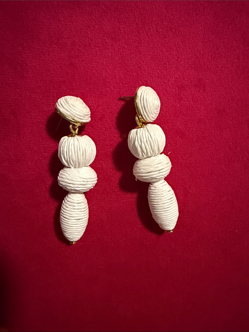 Jcrew White Textured Drop Earrings - Women Jewelry